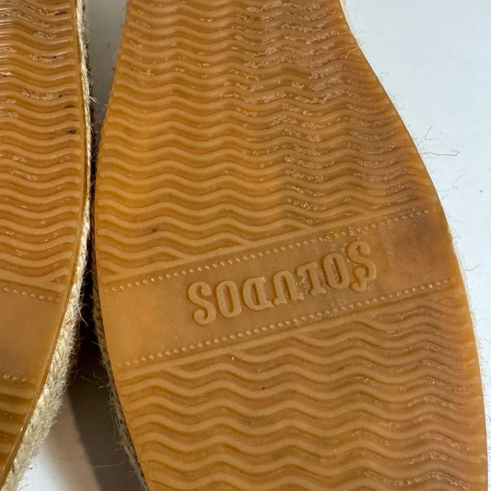 Soludos Espadrille Slip On Palm Tree Embroidered Shoes‎ Womens Size 7.5